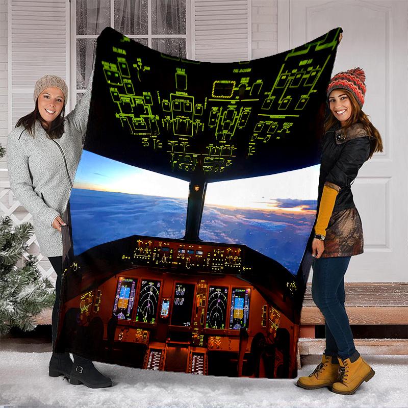 Pilotenblick Sternenhimmel Decke Perfekt für alle Jahreszeiten Weich Bequem Sofa Büro Nickerchen Reisen Geburtstagsgeschenk Weihnachtsgeschenk