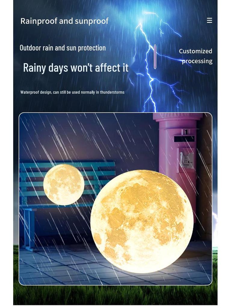 Moonlight Waterproof Solar Crater Lawn Light for Outdoors