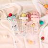 Water bottle creative portable float plastic cup summer tea separation straw cup girls outdoor portable cup wholesale