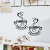 Coffee Cup Wall Sticker Creative Kitchen Decor Background Removable Self-Adhesive Wall Decal