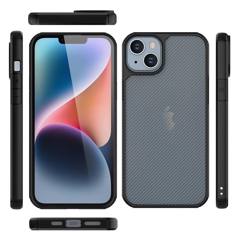 

Подходит для iPhone16Promax Двухкомпонентный чехол из углеродного волокна для Apple 15 Двухкомпонентный Противоударный Защитный чехол X/XS Apple 14Pro чёрный