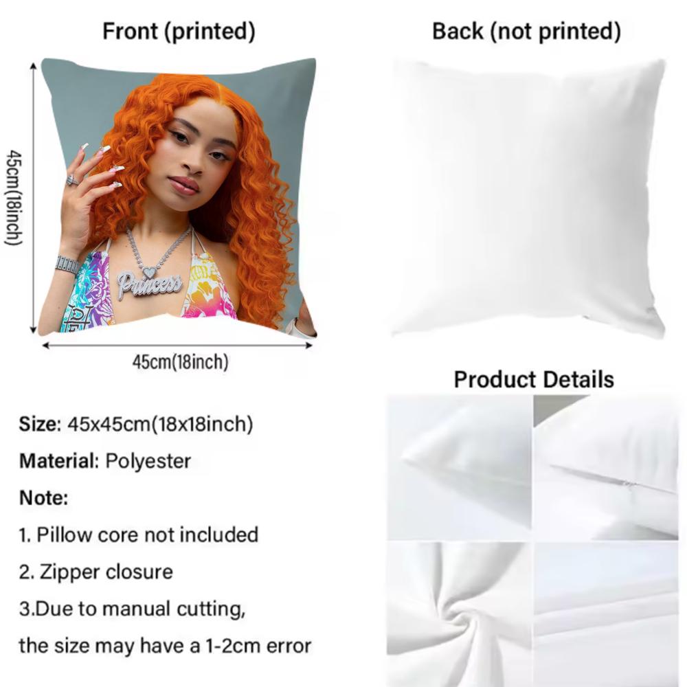 I-Ice Spice Y2K Cushion Cover Home & Car Dual-Scene Pillow Cover: Reversible For Premium Comfort