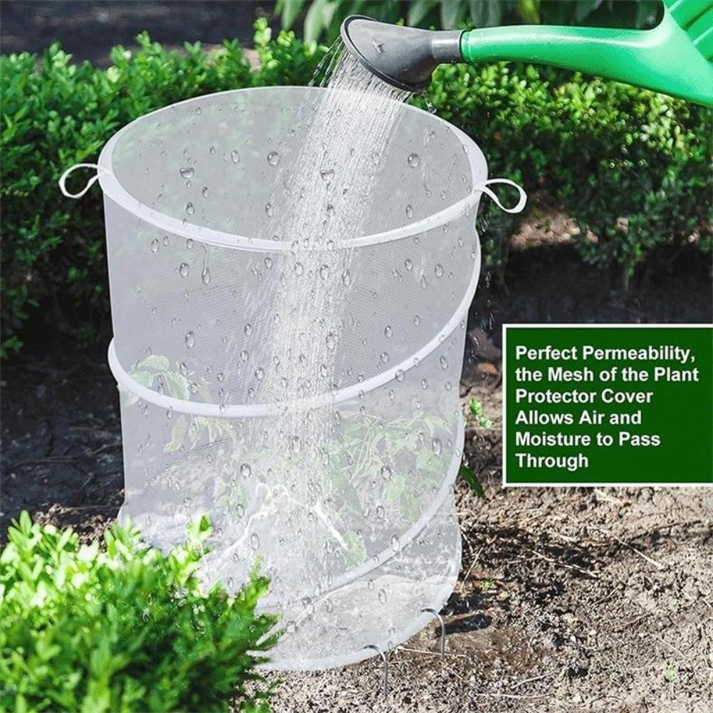 with Ground Stakes Plant Protective Cover Breathable Mesh Plant Cover Vegetable Protection