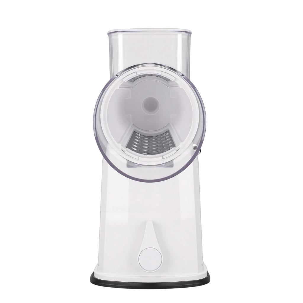  Rotating Cheese Grater with Handle Vegetable   Round Cutter Kitchen Food Chopper White 10 Blades 