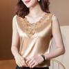 Lace Camisole Women's Spring and Summer Suit Satin Bottoming Shirt Large Size Outside Sleeveless Top