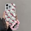 Pink Hello Kitty Pearl Chain Phone Case For Xiaomi Redmi Note 15 Pro 5G 15C 15 14C 13C 12C Note 14 13 12 Pro Plus 5G Hard Cover
