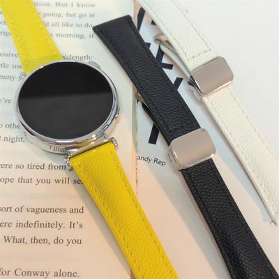 18mm 20mm 22mm Leather Strap for Samsung Galaxy Watch 7 6 5 4 44mm 40mm Classic Magnetic Buckle for Huawei Watch GT6 5 4Pro 3 46mm 41mm Band