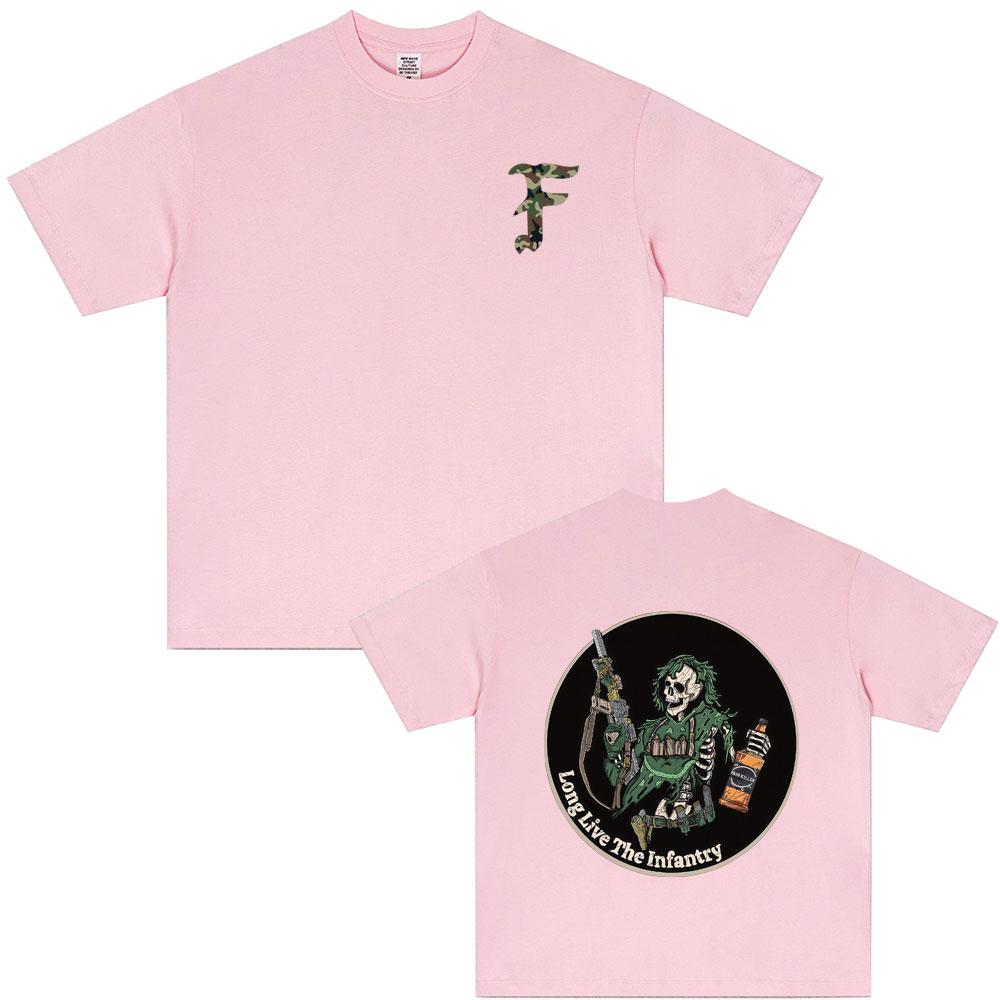Forward Observations Group Tshirt Long Live The Infantry T Shirts Summer Man Vintage Oversized Tshirt Male Skeleton Print Tees