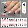 1 Set Wearable False Nails DIY Nail Art Kit with Glue & Nail File Press-on Nails Waterproof Gel Fake Nails Full Cover French Tips Artificial Nail