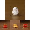 Charming Resin Bunny Ornament New Year Gift Cute Miniature Landscape Accessory