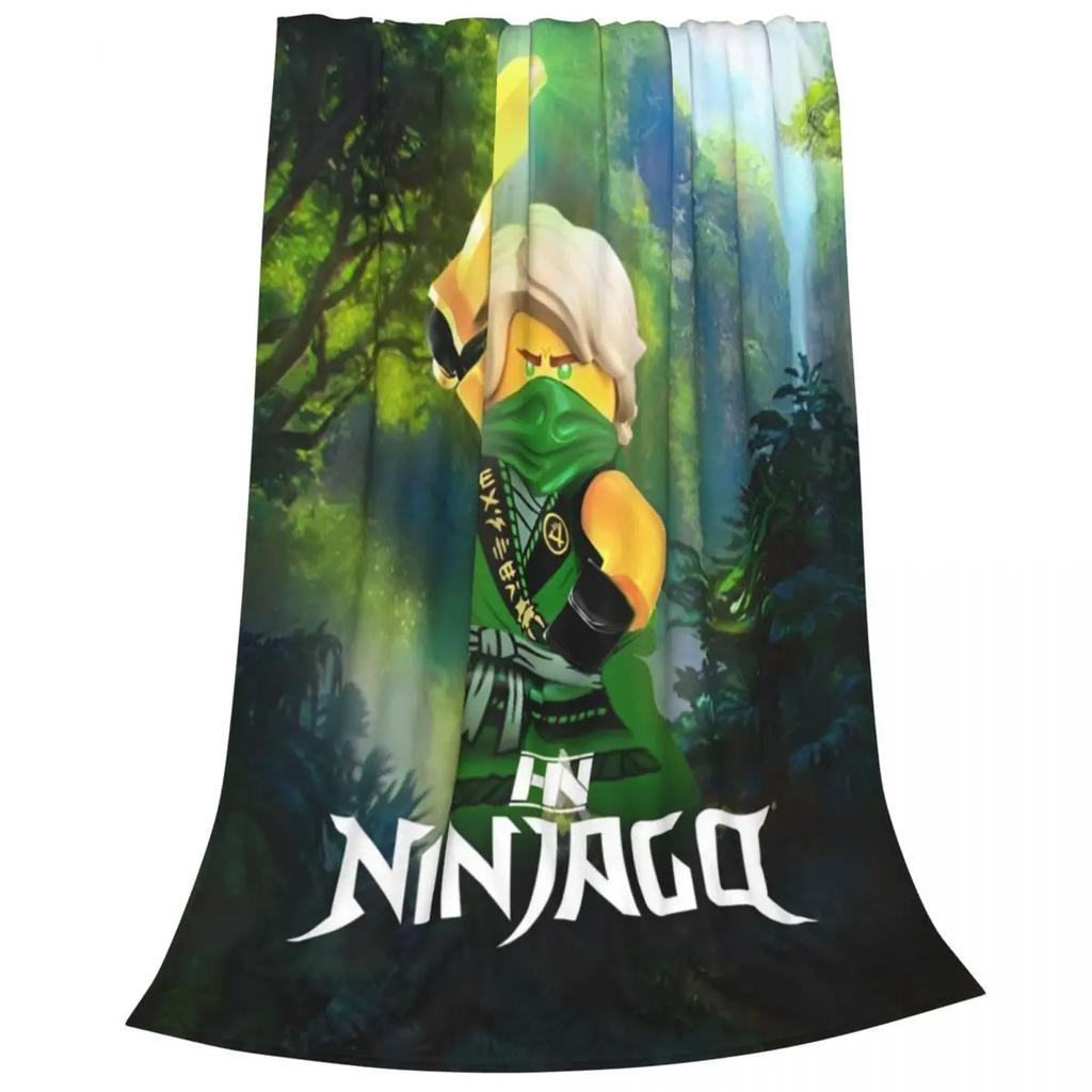 N-ninjagos Coral Fleece Plyšová deka Přehozy na postel pohovku Super měkké přehozy na postel