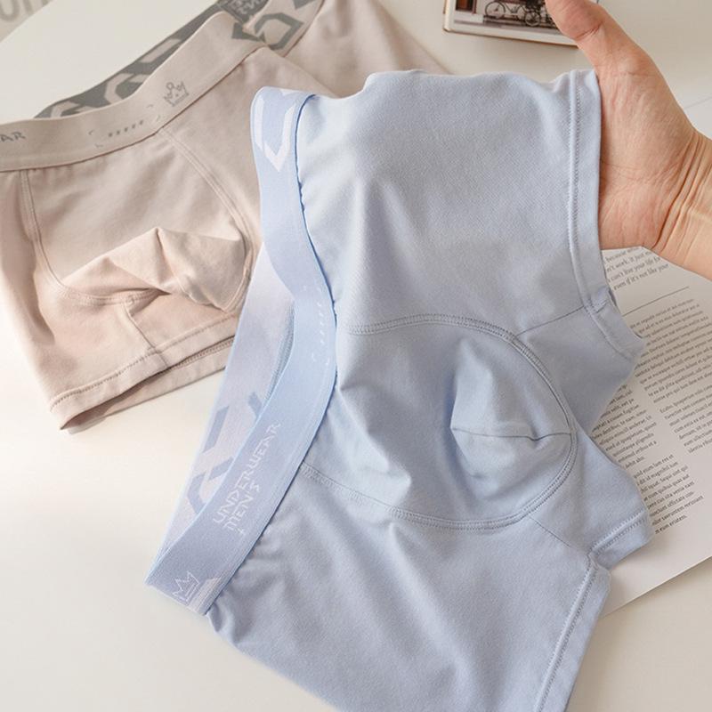 Męskie bokserki z czystej bawełny, oddychające - przyjazne dla skóry, jednokolorowe spodenki sportowe