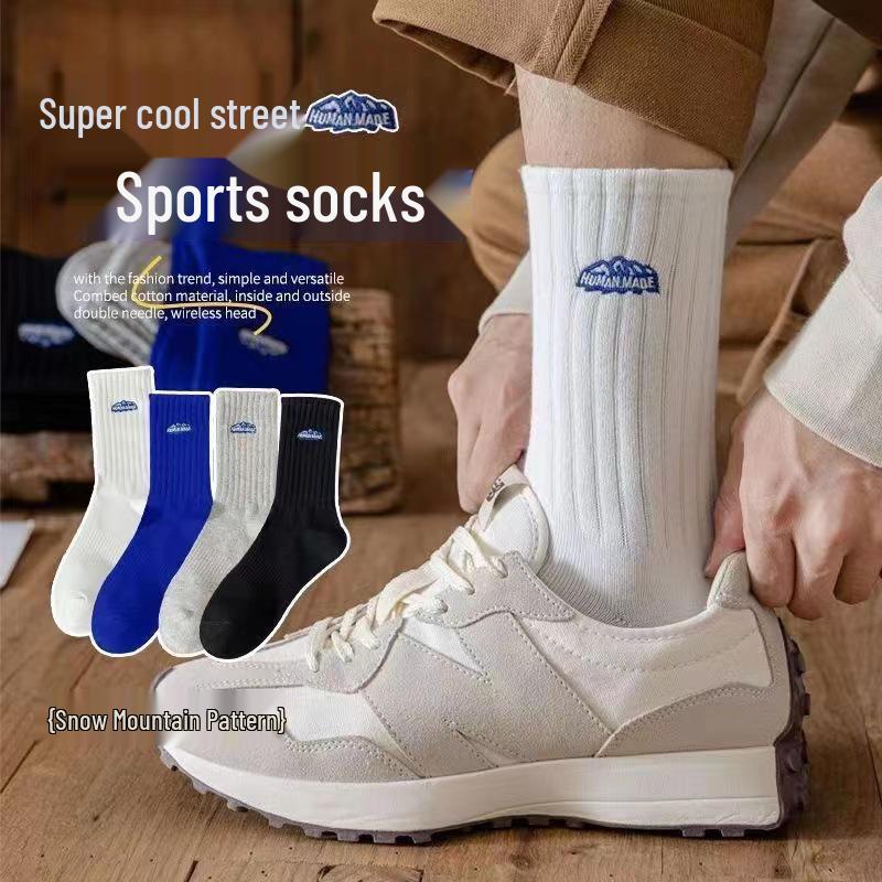 Thick Mid-Calf Sports Socks for Couples - Trendy Spring & Autumn Design