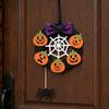 Halloween Wreath with Pumpkin and Design for Front Door Party Decorations
