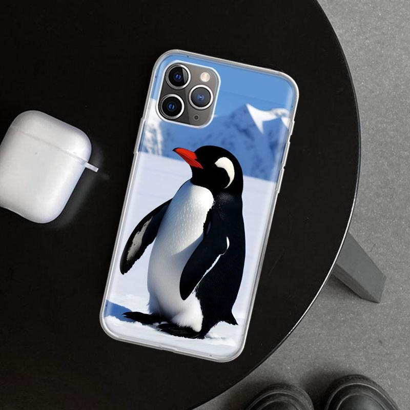 

Penguins Love At The North Pole Phone Case Cover for iPhone 11 12 13 Mini 14 15 Plus 16 Pro Max 17 Air 7 8 + SE Art Customized F iPhone 13