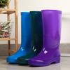 Medium tube waterproof shoes rain shoes rain boots water boots jelly no lining overshoes adult non-slip