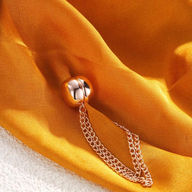 1PC Exquisite Chain Brooch Buckle Magnetic Clothing Clips Nail Free Clothes Scarf Trouser Legs Cuff Buckle Buttons Sewing Supply