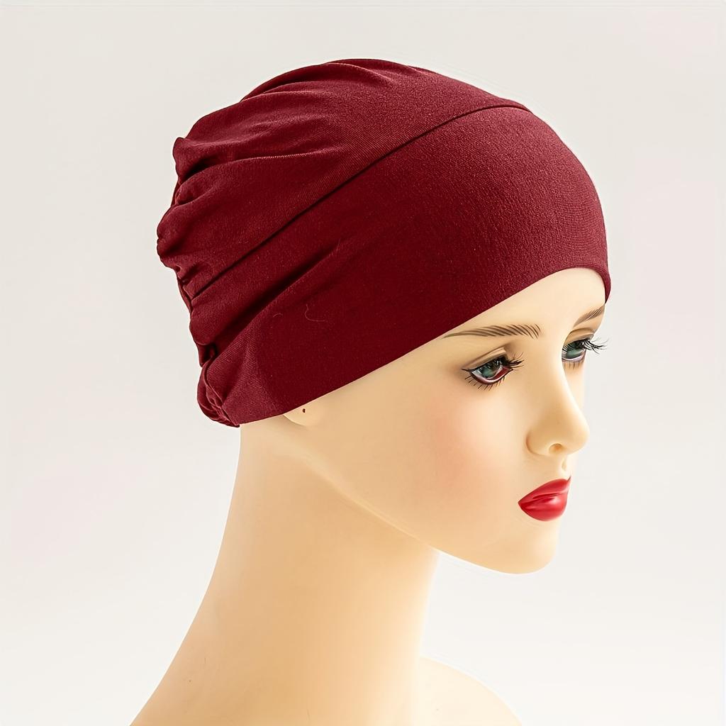 1pc Women's Stretchy Breathable Headscarf - Adjustable Elastic Fit, Multi-Color Options for Dance Parties, Religious Events & Casual Wear