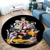 Classic Japanese-style Cartoon Demon Slayer Round Rug, Home Soft Decorative Anti-slip Yoga Mat and Chair Mat, Outdoor Floor Mat Carpet K23