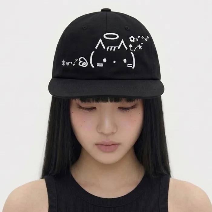 Emoji Cap [Black Angel Kitty]