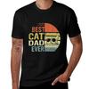 Vintage Best Cat Dad Ever Cat Daddy Fathers Day TShirt Basic Casual Wear Short Sleeve Top