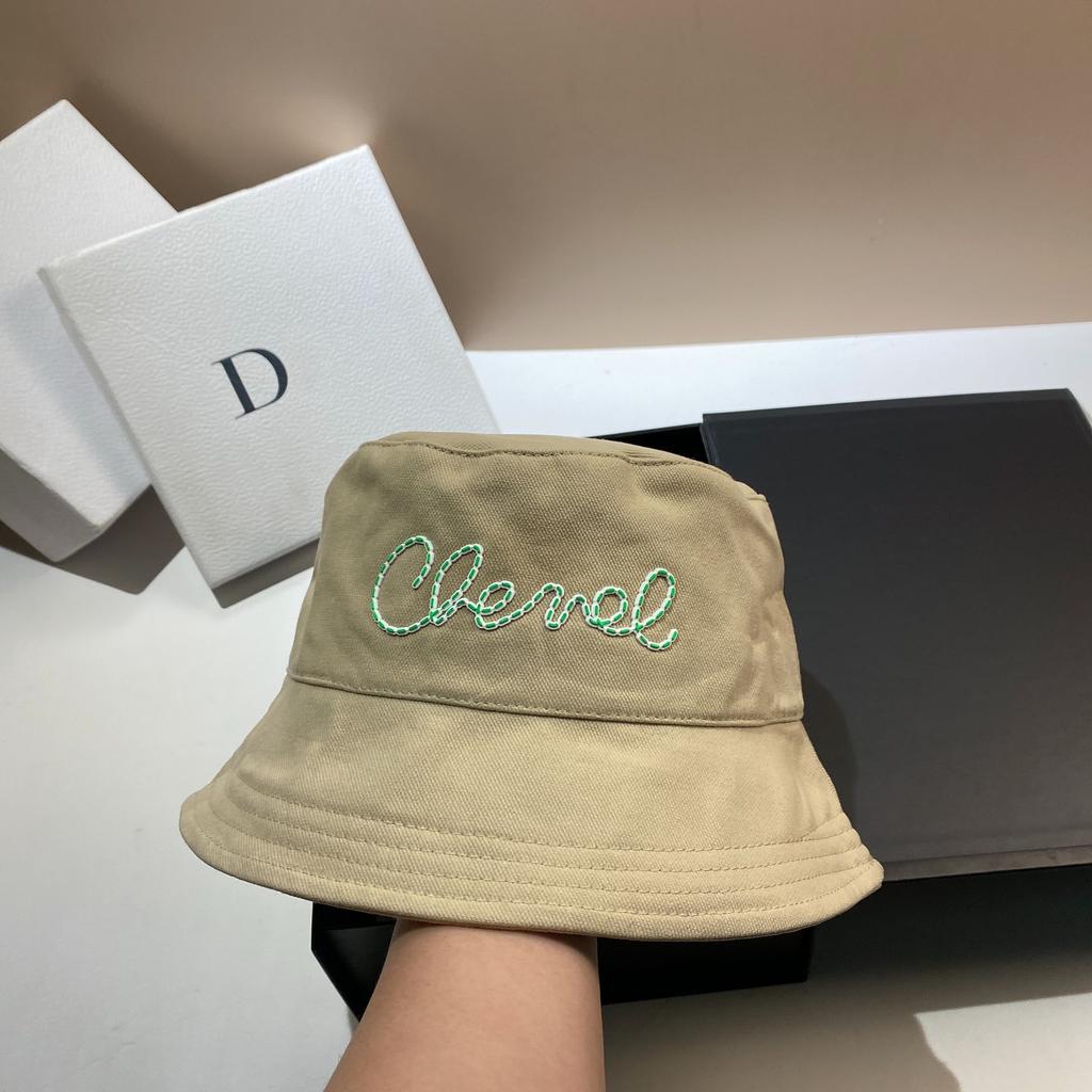 High Quality European Small Fragrant Wind Pure Cotton Bucket Hat Outdoor Leisure Sunshade Basin Hat Versatile Women'S Hat