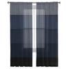 Wood Grain Navy Blue Gradient Sheer Curtain for Living Room Hall Window Dress Up Home Decor Tulle Curtains