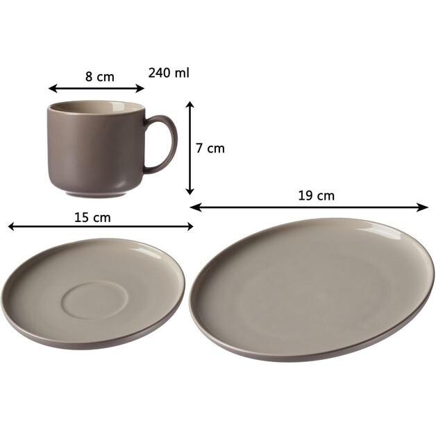 Coffee Set Ritzenhoff & Breker Jasper Taupe, 12 Pieces (403053)