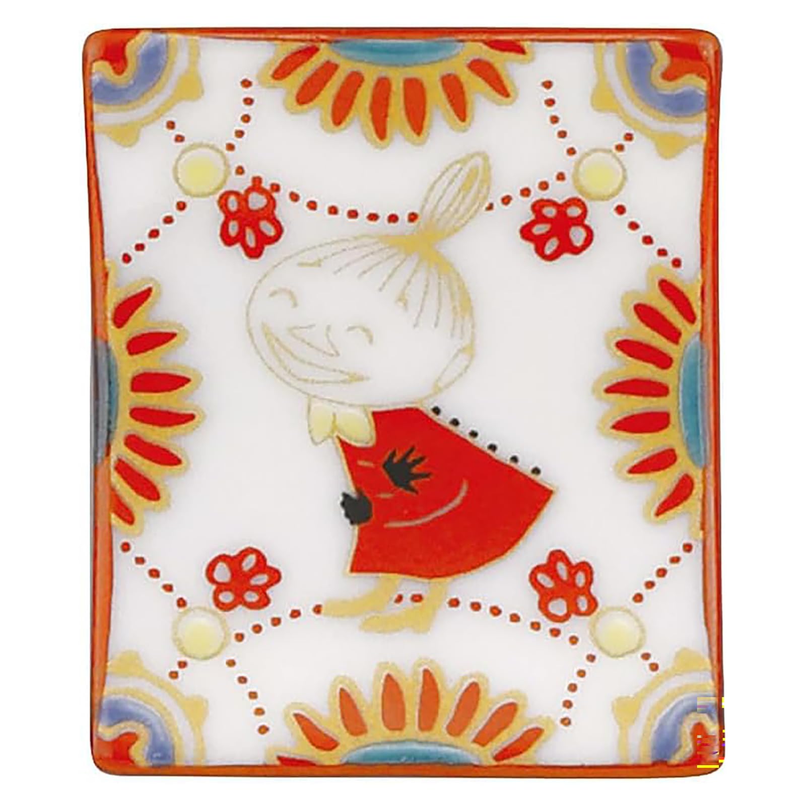 Moomin Kutani ware chopstick rest featuring Little approximately 4 x 3 x 1 featuring the Yoraku A perfect gift for or any Red Yamaka My, cm, crest.