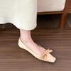Fashion 2024 Brand Women's Shoes Shallow Women's High Heels Fashion Butterfly-knot Dress Pumps Women Hot Sale Square Toe Flat Low Heels