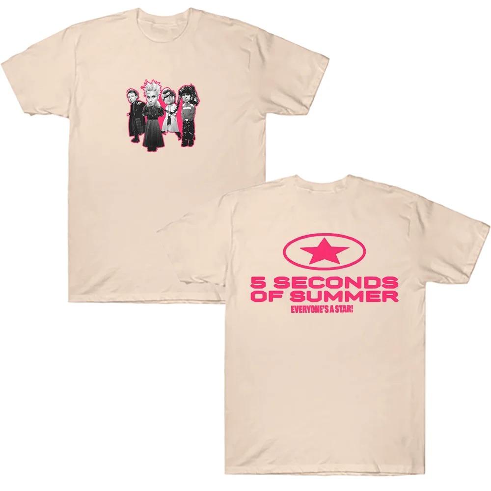 5SO EVERYONE'S A STAR! Band T-Shirt 5 Seconds of Summer Top Men Women Clothes Retro Harajuku High Quality Clothes Cotton T Shirt