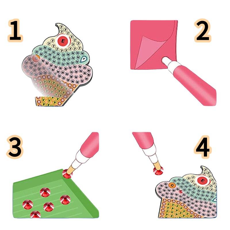 SHEFEITE Diamond Painting for Kids - 15pcs DIY Keychain Craft Kit - Ages 5+ Multicolor