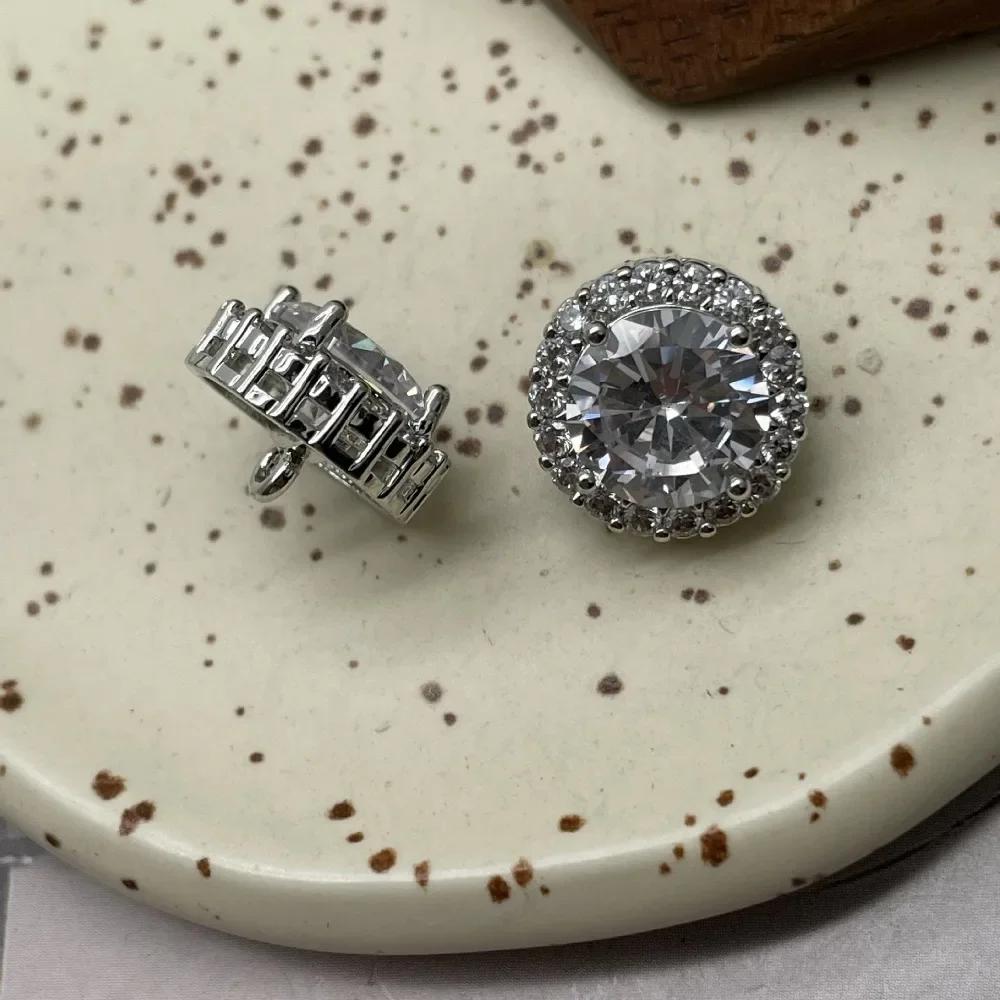 

Блестящие роскошные пуговицы из циркония 12,5 мм круглые латунные пуговицы на ножке женские декоративные пуговицы для одежды 12.5mm