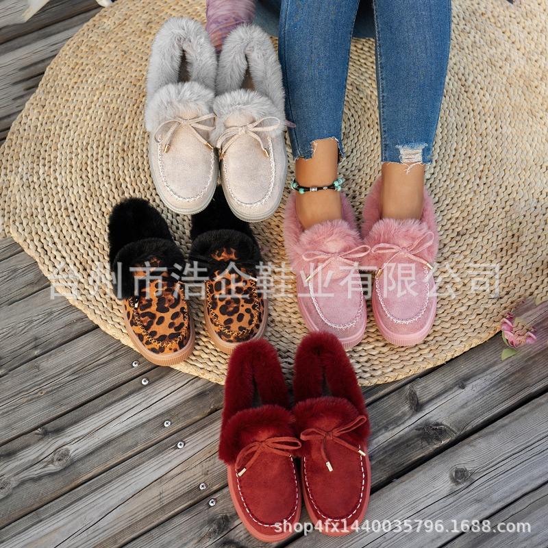High-quality assembly line batch non-cold sticky shoes fleece thickened warm cotton shoes women's shoes snow beanie shoes