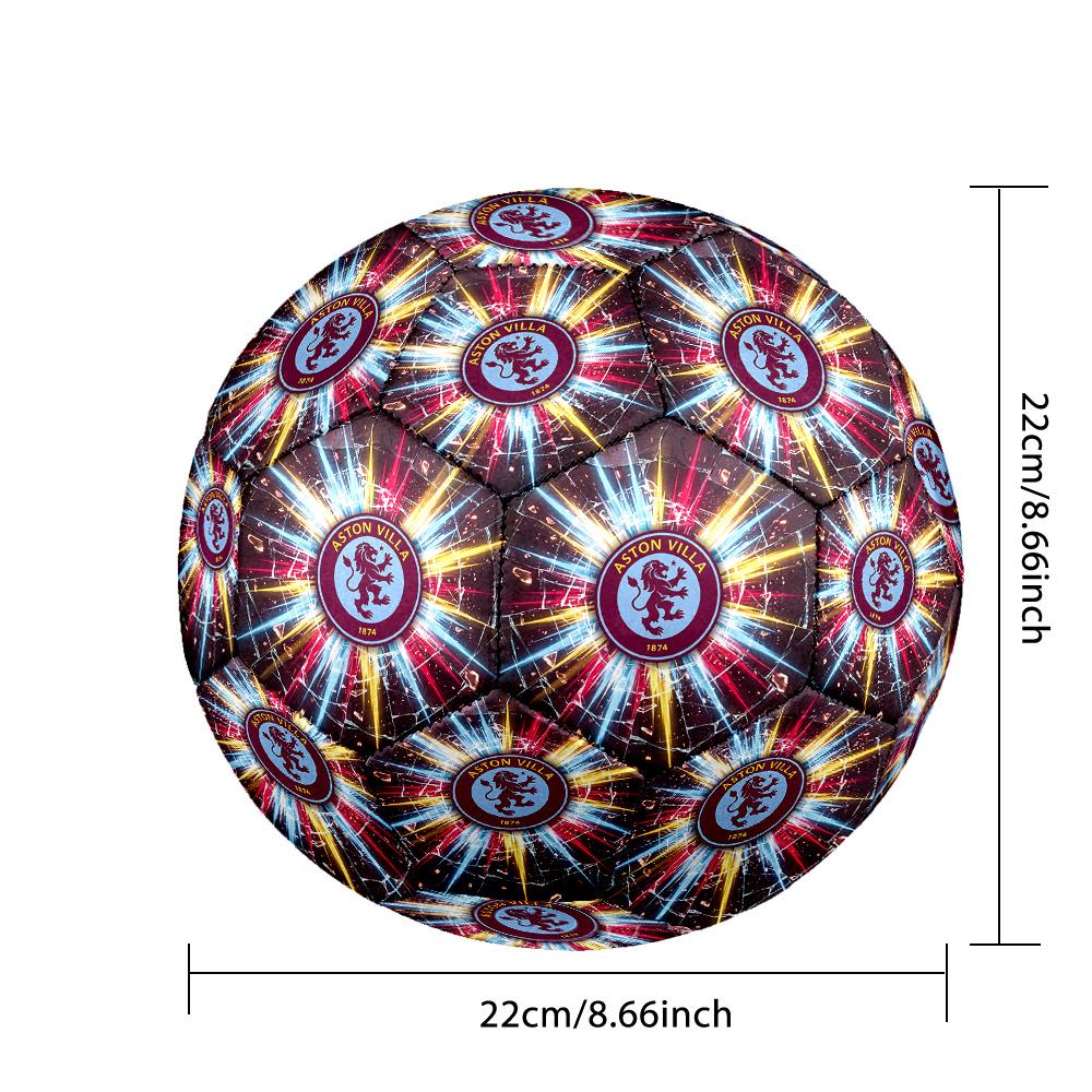 Aston Villa FootballPrinted Size 5 Soccer Ball, Anti Slip Adult Match Football Souvenir for Football Fans
