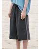 Saendeusaundeu (Unisex) Synthetic Bermuda Banding Shorts Black