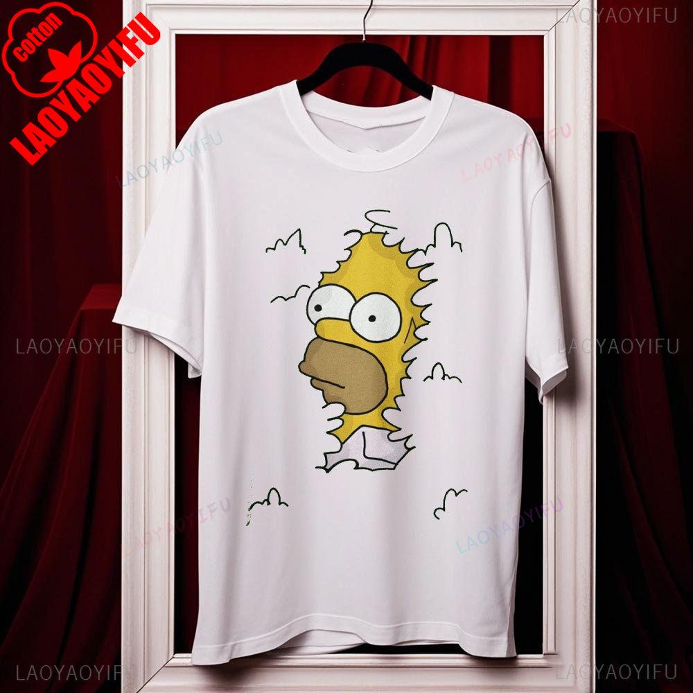 Duff Pivo Unisex Tričko Dárek pro fanouška Moe's Bar Pití Homer Simpson Duffman Oblečení Vtipné TV Show Tričko Vintage Kreslené Zboží bavlna