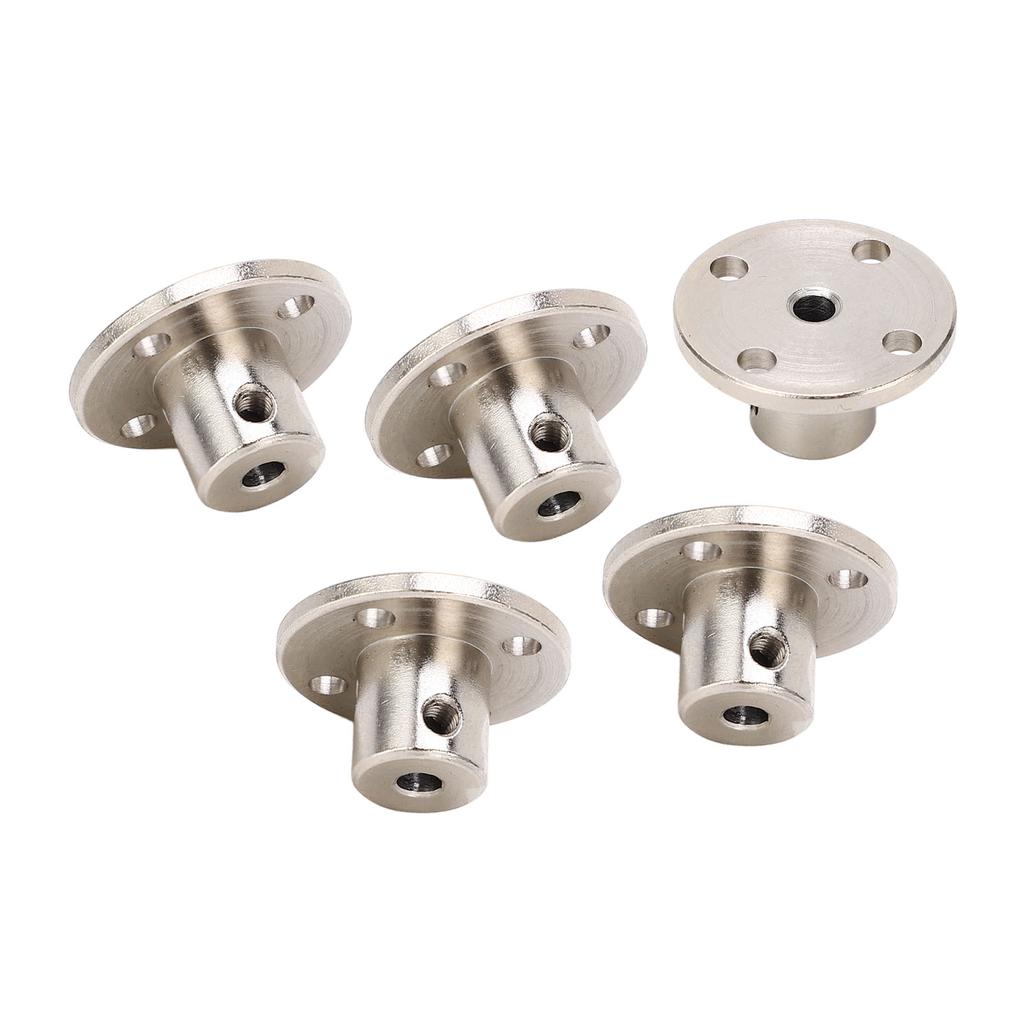 5pcs Flange Coupling Connector Professional Stainless Steel 3mm Inner Diameter Rigid Flange Shaft