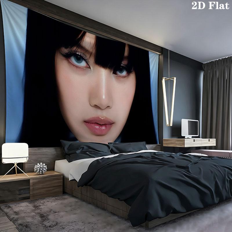 LISA Wall tapestry, aesthetic printed fabric blanket, suitable for bedroom, living room, and home decor.