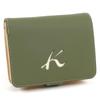 Kitamura Bifold Natural Material with a Unique 33915 Wallet, Texture, Khaki/Ivory Stitching, PH0334, Green,
