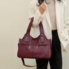 Velkokapacitní kabelka Měkký kožený multifunkční batoh Trendy módní batoh Evropský a americký retro dámský batoh