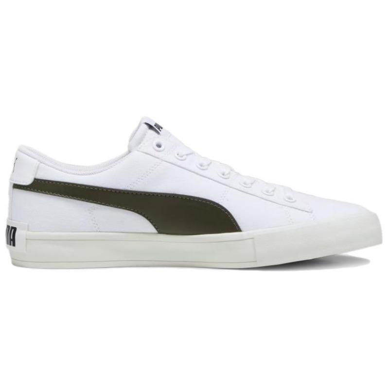 PUMA Bari Casual Unisex Textile Synthetic Leather Comfort Versatile Thin Sole Low Top Skate Shoes White Grey 389383-06