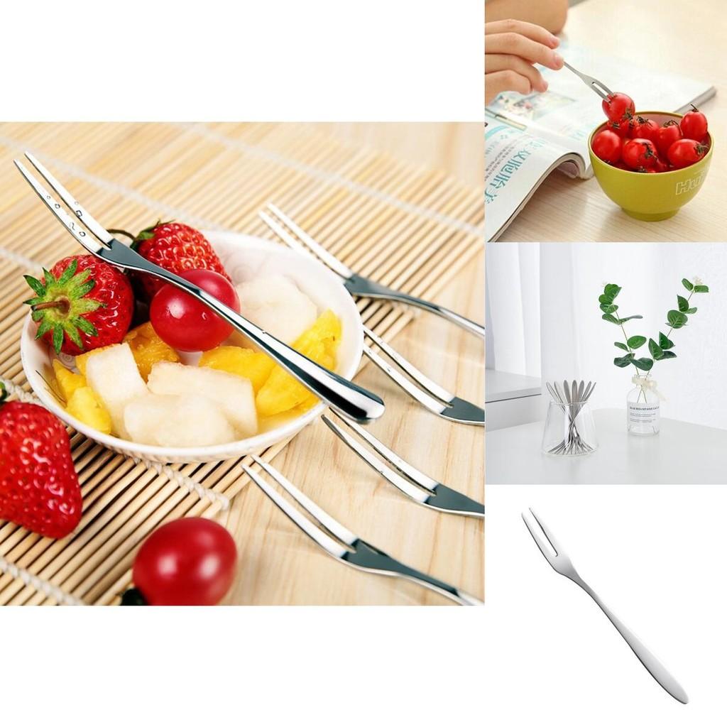 Stainless Steel West Tableware Fruit Forks Elegant Small Sized Snack Cake Dessert Utensils