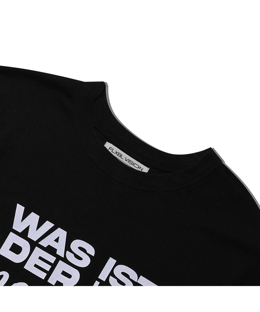 Flexible German Lettering Tee Black