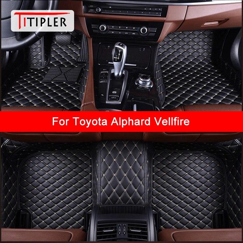 

TITIPLER изготовленные на заказ автомобильные коврики для Toyota Alphard Vellfire, автомобильные аксессуары, ковер для ног бежевый