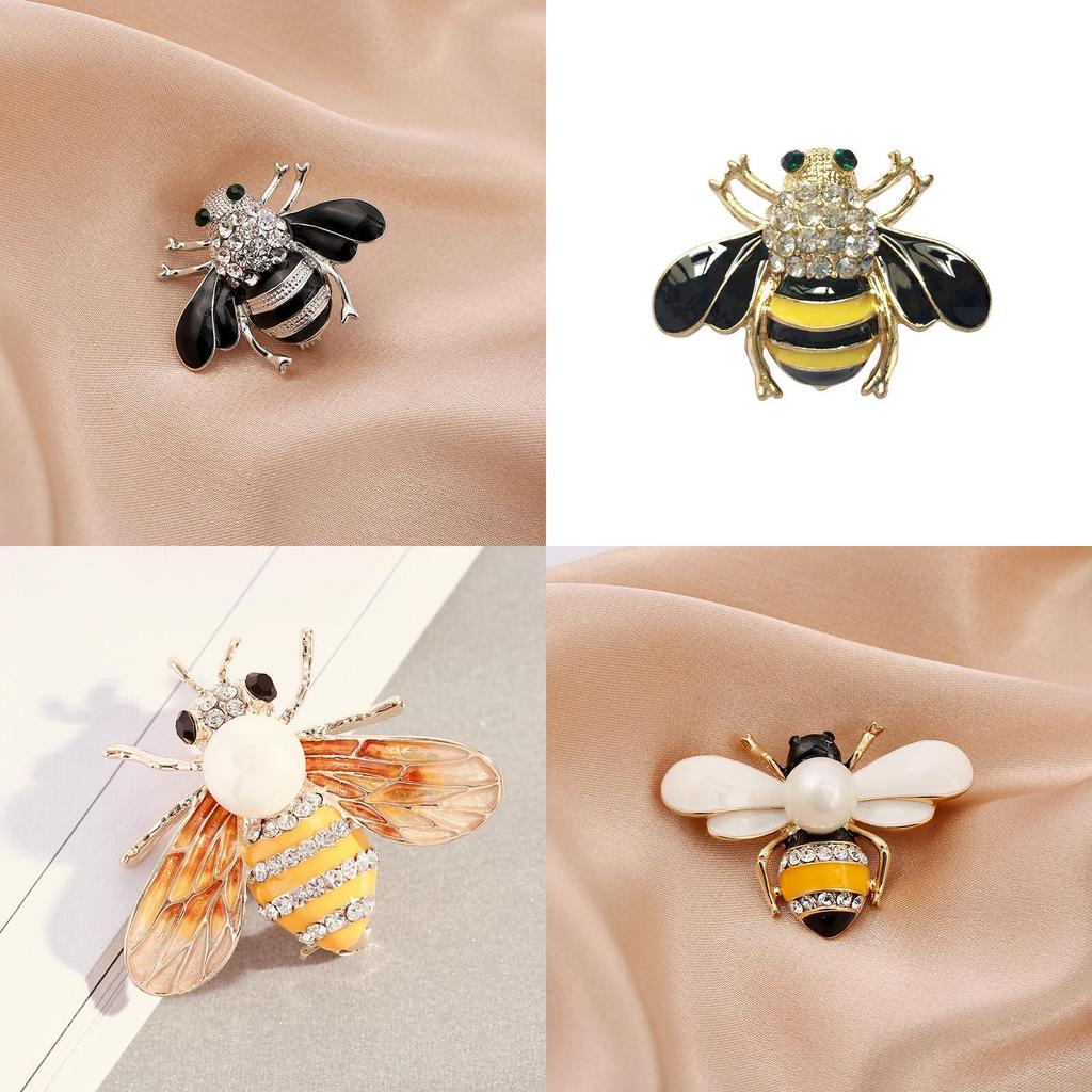 Animal Insect Alloy Sparkling Bee Brooch Pin Jewelry For Women Fashion Accessory