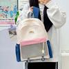 Zaino nuovo abbinamento colori zaino per bambini carina borsa da scuola per l'asilo zaino da viaggio leggero per tempo libero per bambini e bambine