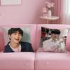 Kpop Style Hot Singer Lee J-Jun Young Pillow Case Anti-Dustmite Pillowcase Invisible Zipper Silky Short Plush Sofa Cushion Cover