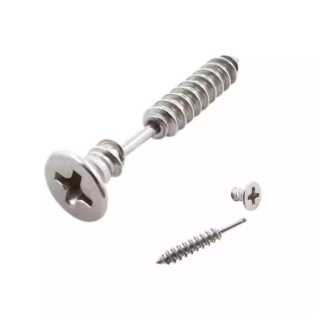 Hisera Children's Screw-Shaped Ear Bone Stud Fashionable Stainless Steel Piercing Earrings for Wedding Gift Party