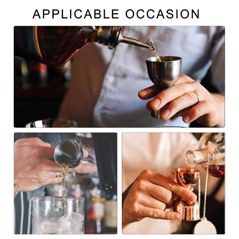 Professional Stainless Steel Jigger Household Indian Cocktail Measuring Cup Liquor Measurement Tool for Parties